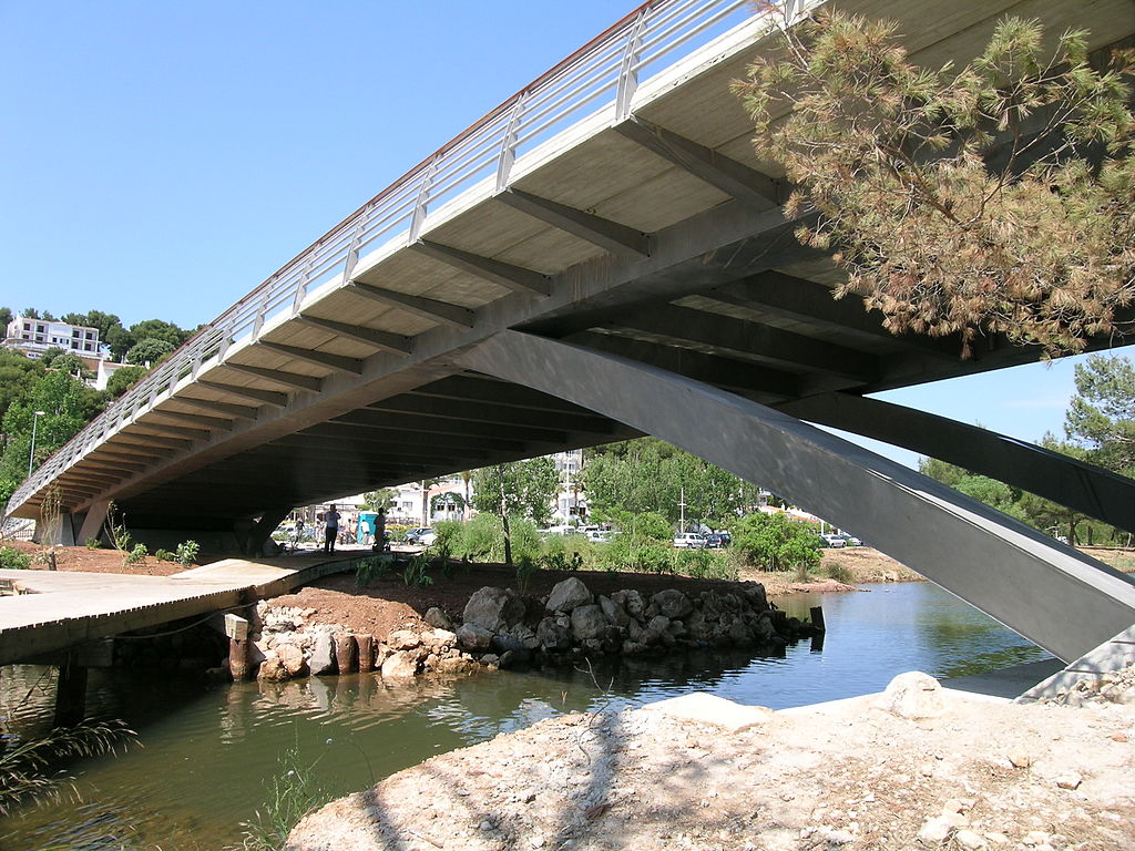 Stainless Steel Bridge at Cala Galdana, Minorca, Spain