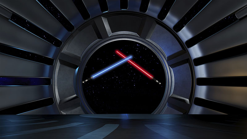 Lightsaber in space environment