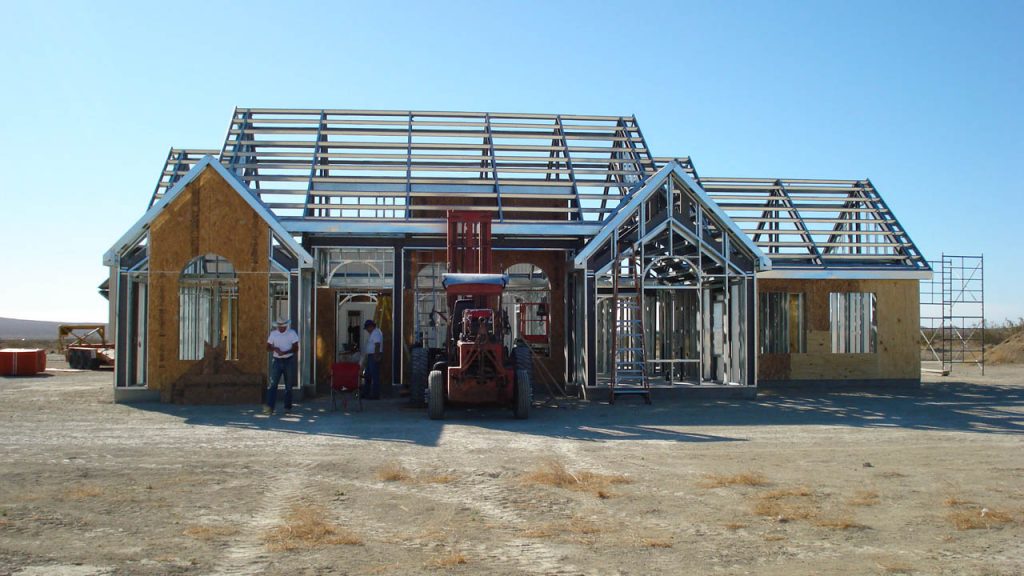 Steel frame house