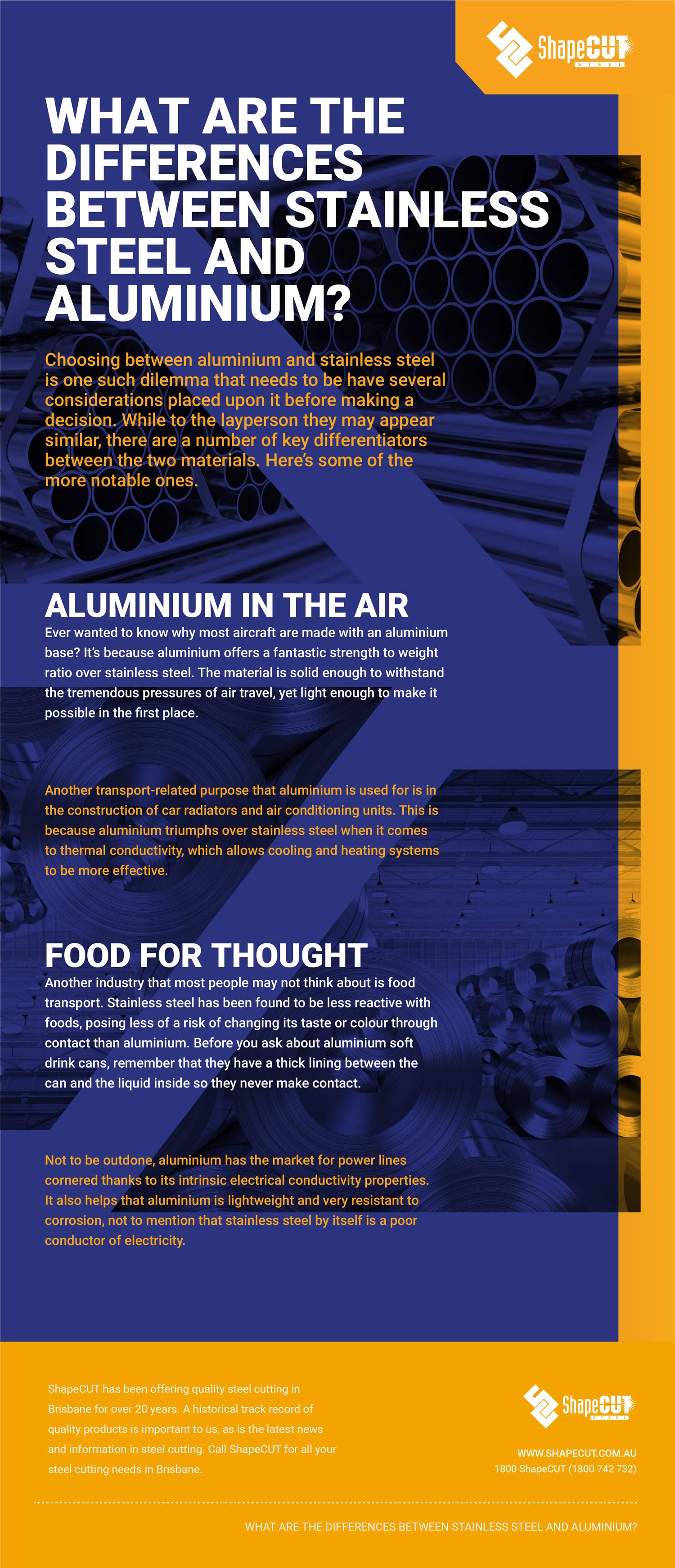 Differences between stainless steel and aluminium